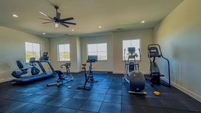 a living room filled with furniture