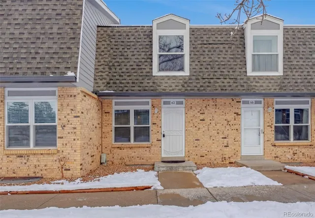 front view of a brick house