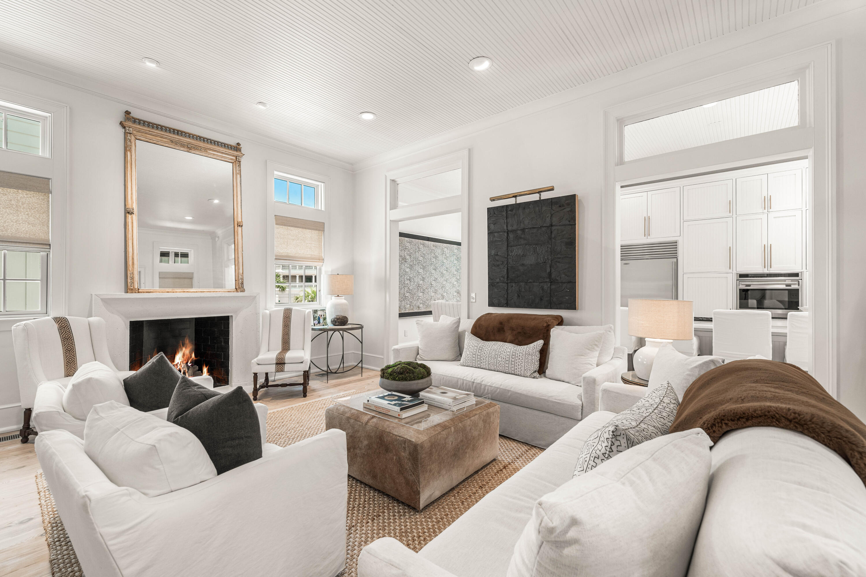 249 Lifeguard Loop East, Unit A3 Inlet Beach, FL 32461 - Photo 15 of 60 a living room with furniture fireplace and a large window