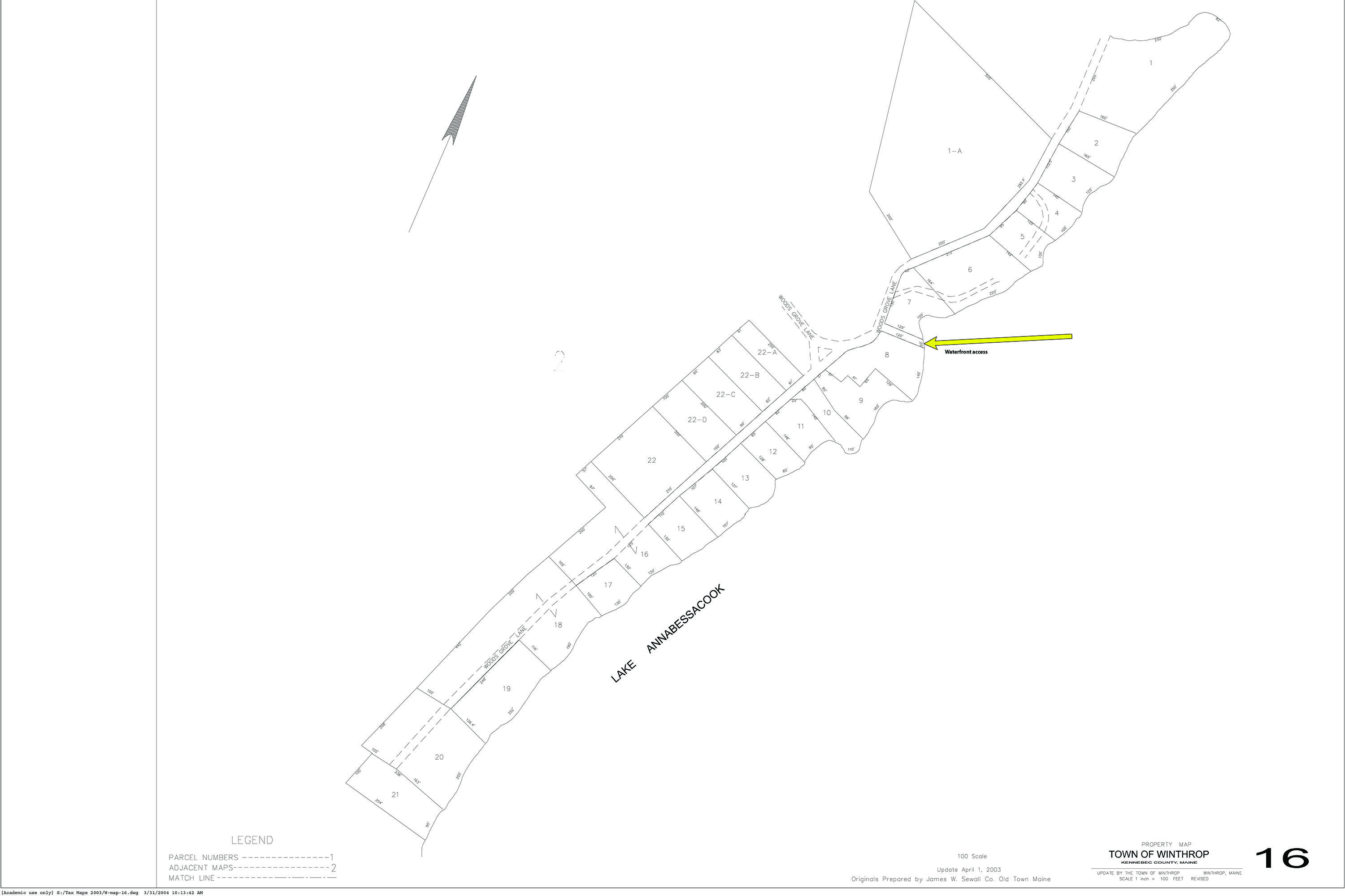 172 Annabessacook Road North Monmouth, ME 04265 - Photo 119 of 123 tax_map_16-arrow copy