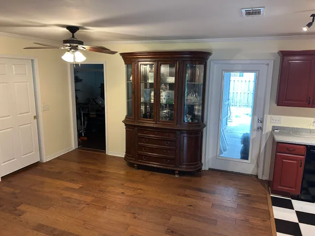 a view of room with furniture and a fireplace