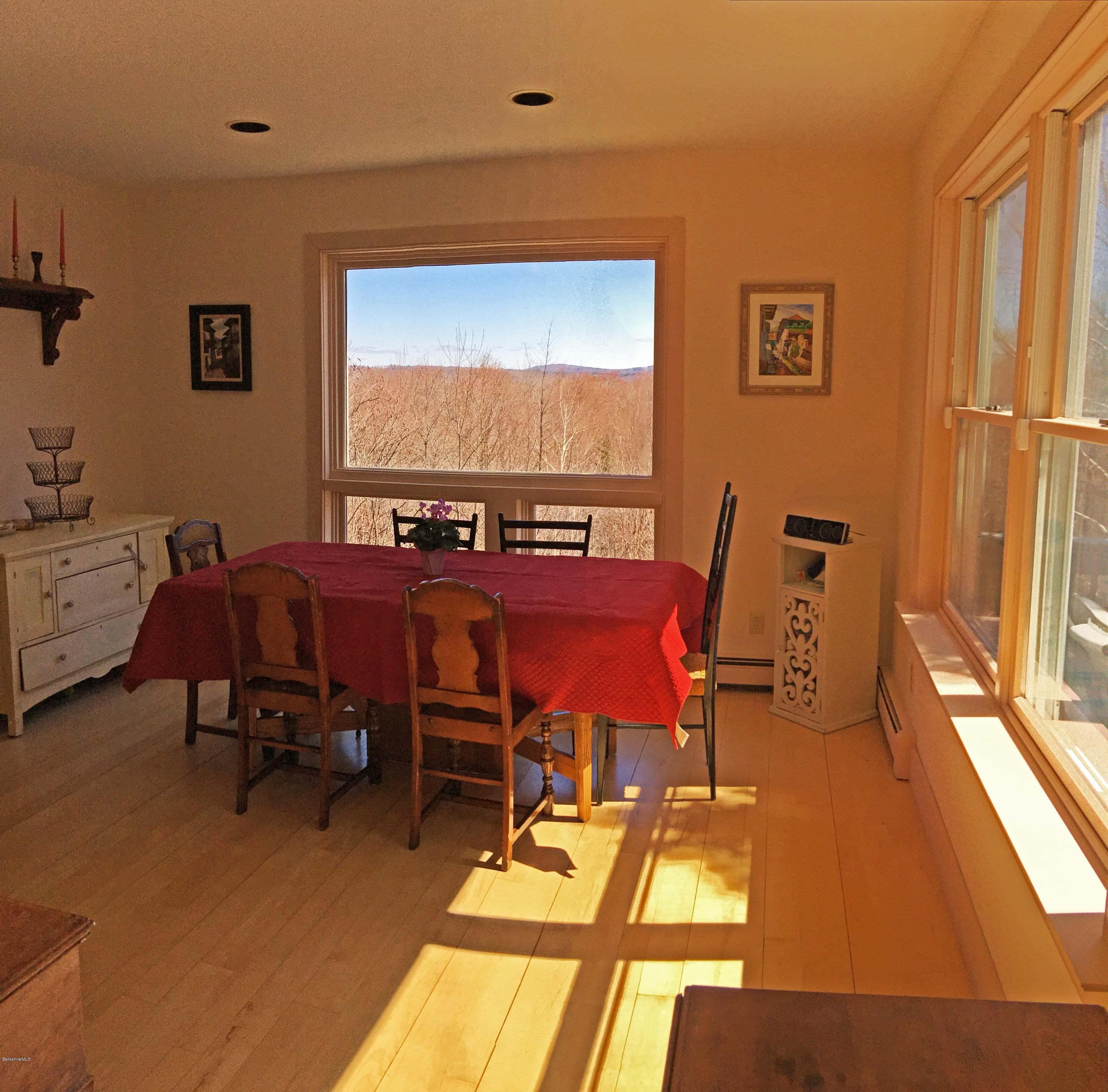171 Schultz Road Washington, MA 01223 - Photo 7 of 27 a view of a livingroom with furniture a flat screen tv and wooden floor