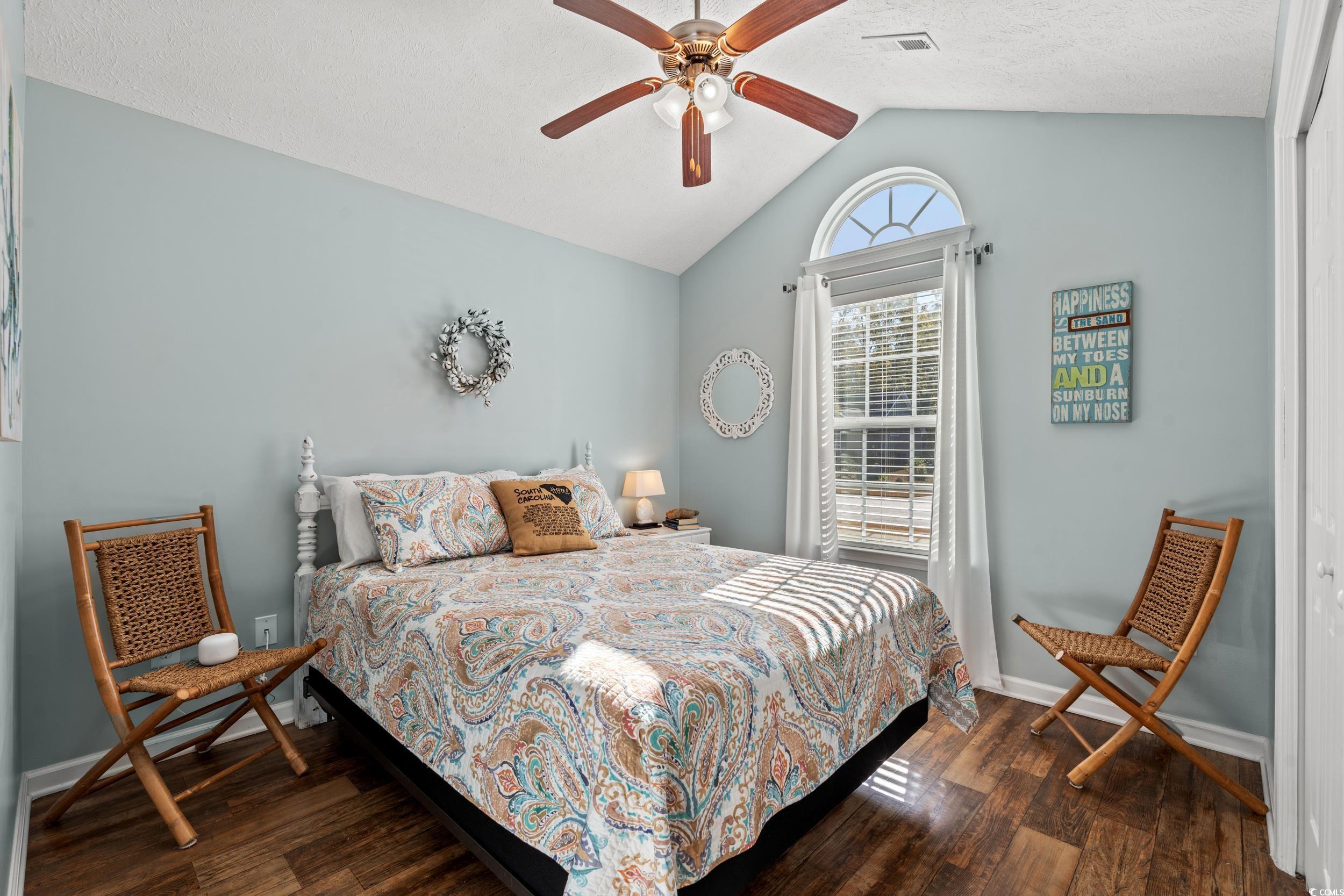 166 Woodland Park Loop Murrells Inlet, SC 29576 - Photo 21 of 39 Bedroom with ceiling fan, dark hardwood / wood-sty
