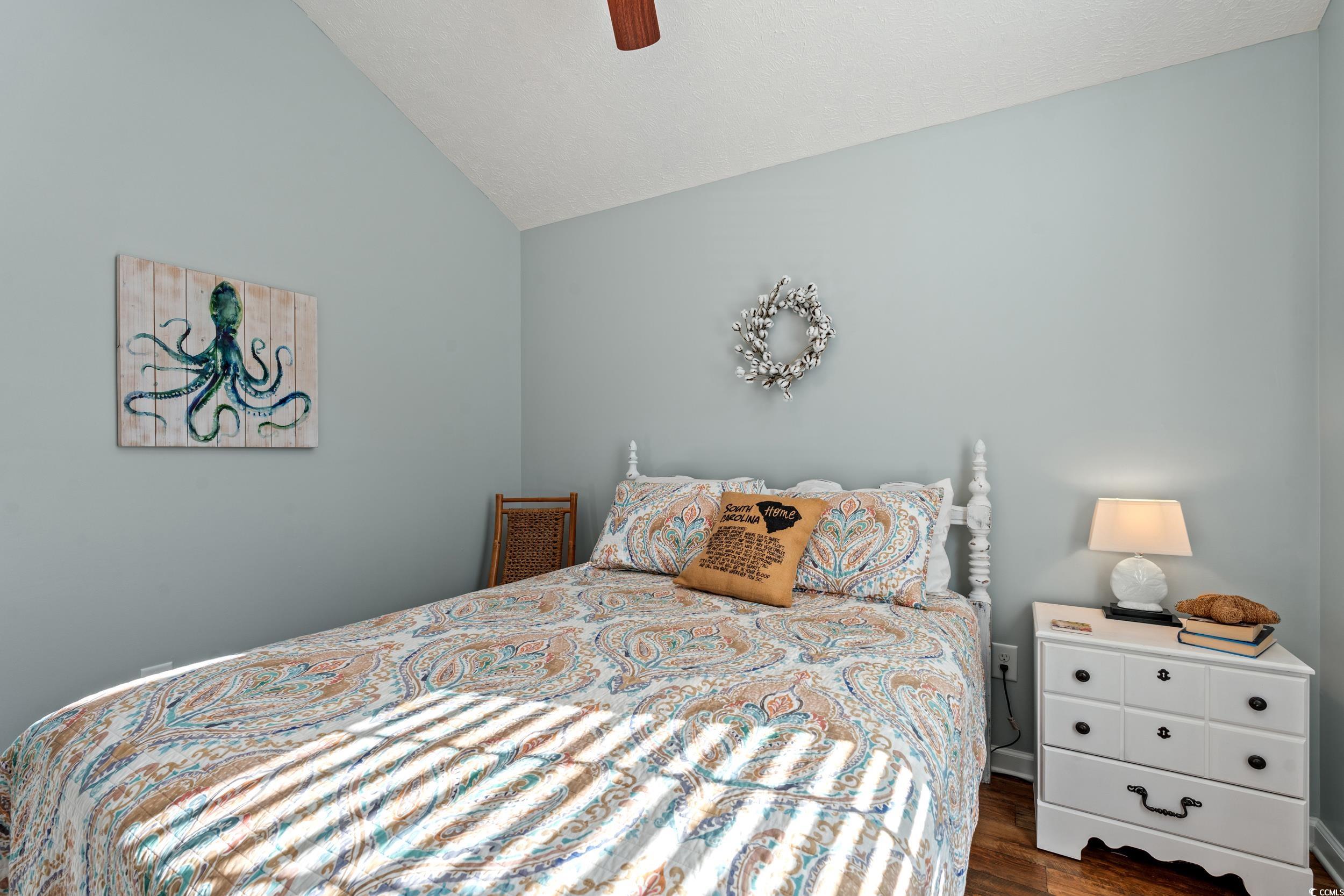 166 Woodland Park Loop Murrells Inlet, SC 29576 - Photo 23 of 39 Bedroom with ceiling fan, dark hardwood / wood-sty