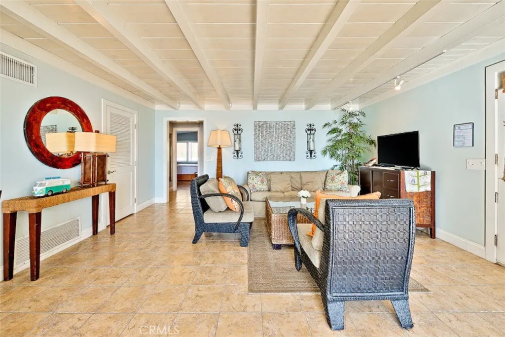 35087 Beach Road Dana Point, CA 92624 - Photo 24 of 31 a living room with furniture a flat screen tv and a fireplace