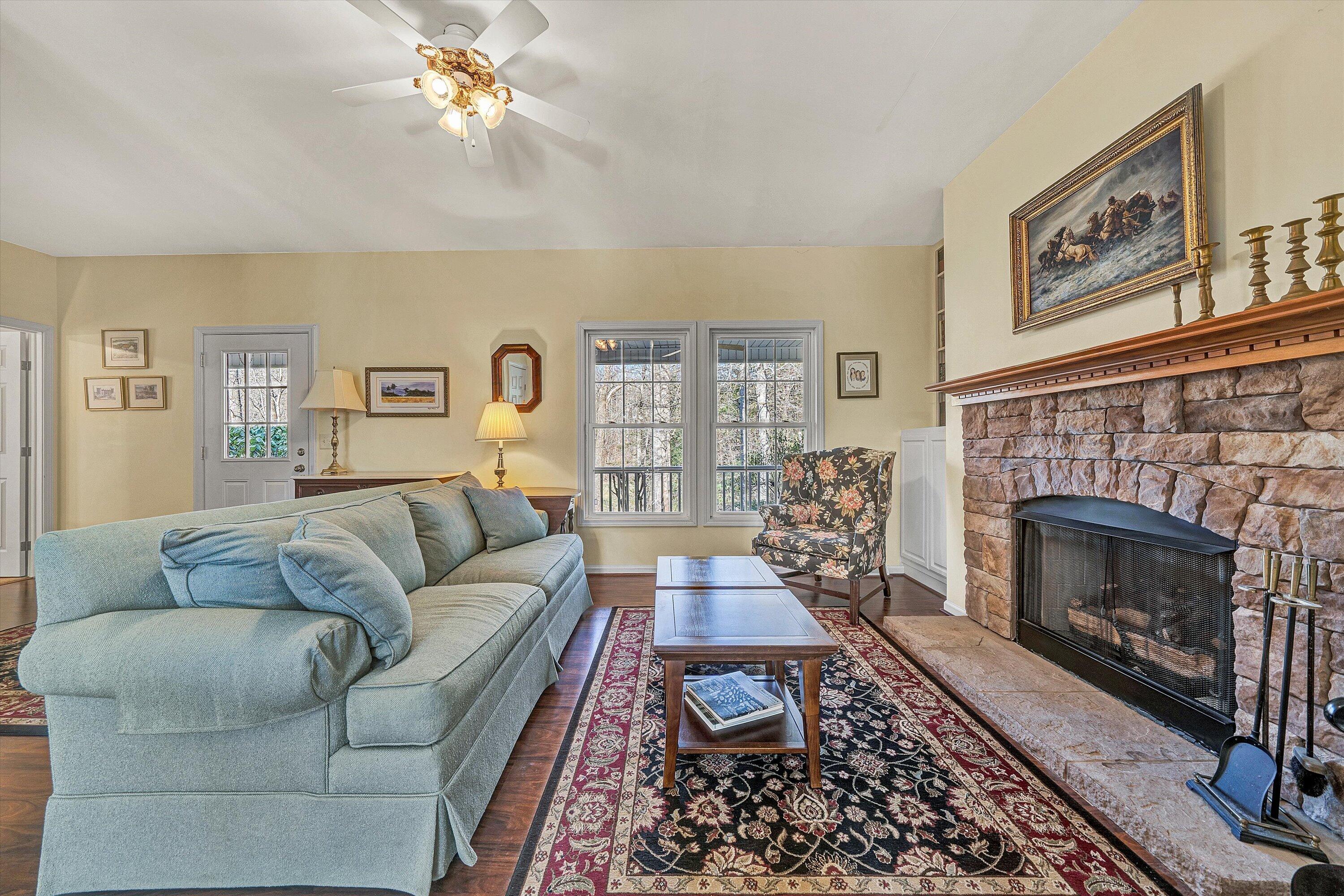 1164 Dry Hill Road Ferrum, VA 24088 - Photo 13 of 84 a living room with furniture and a fireplace