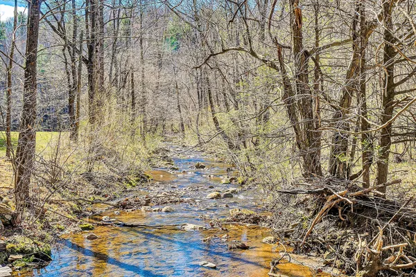a house with trees in front of it