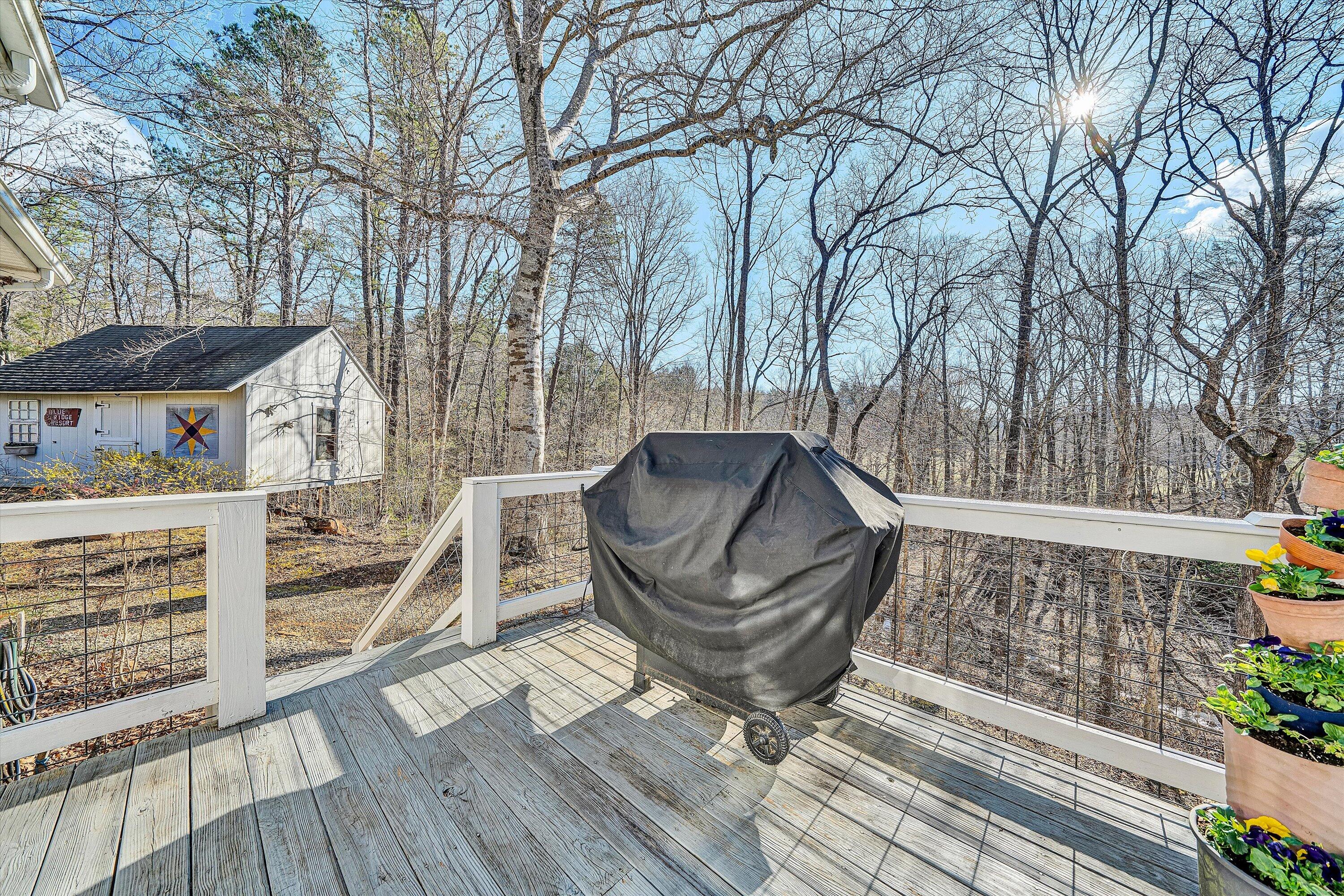 1164 Dry Hill Road Ferrum, VA 24088 - Photo 27 of 84 a view of balcony with wooden floor and outdoor seating