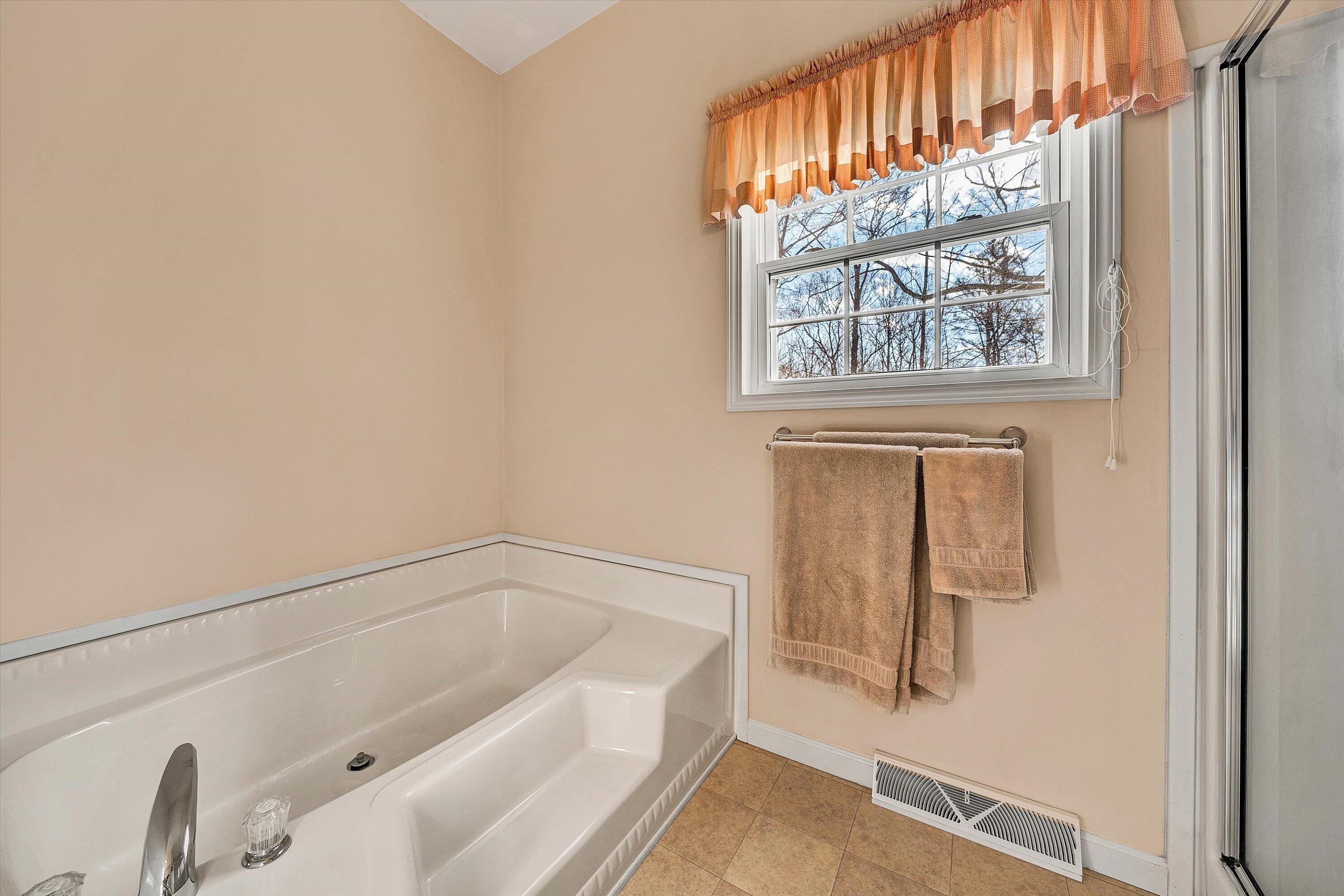 1164 Dry Hill Road Ferrum, VA 24088 - Photo 35 of 84 a bathroom with a bathtub and a window