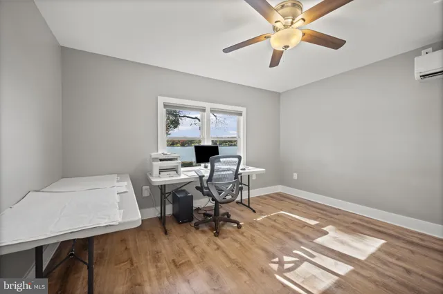 a workspace with a window