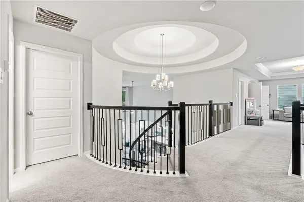 a view of a hallway with entryway