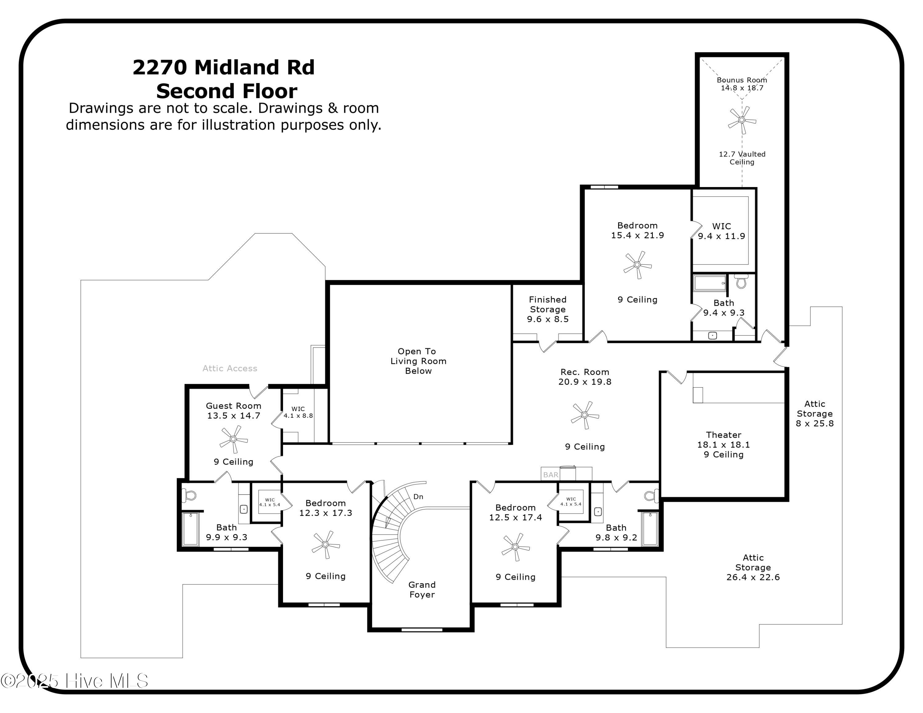 2270 Midland Road Pinehurst, NC 28374 - Photo 91 of 91 Floor plan, upper level