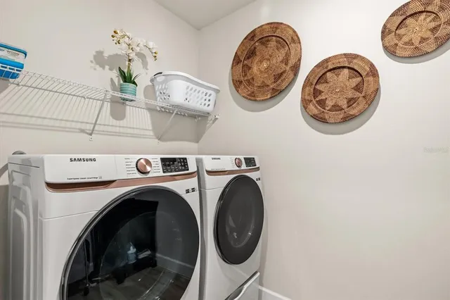 a view of a storage and utility room with toys