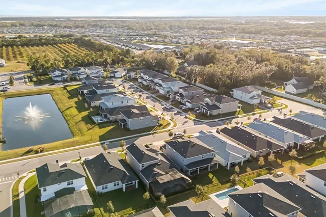 an aerial view of a city