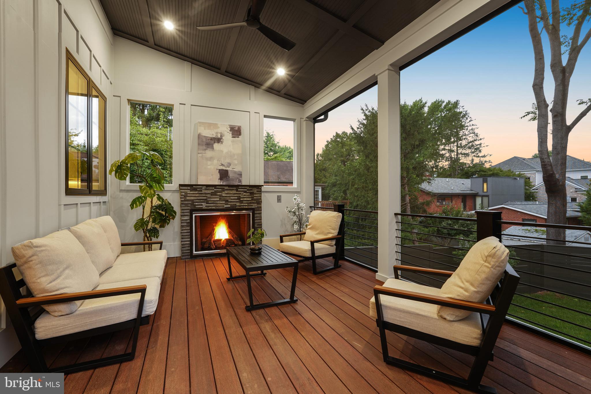 1730 Barbee Street McLean, VA 22101 - Photo 34 of 78 Screened-In Porch with Gas Fireplace
