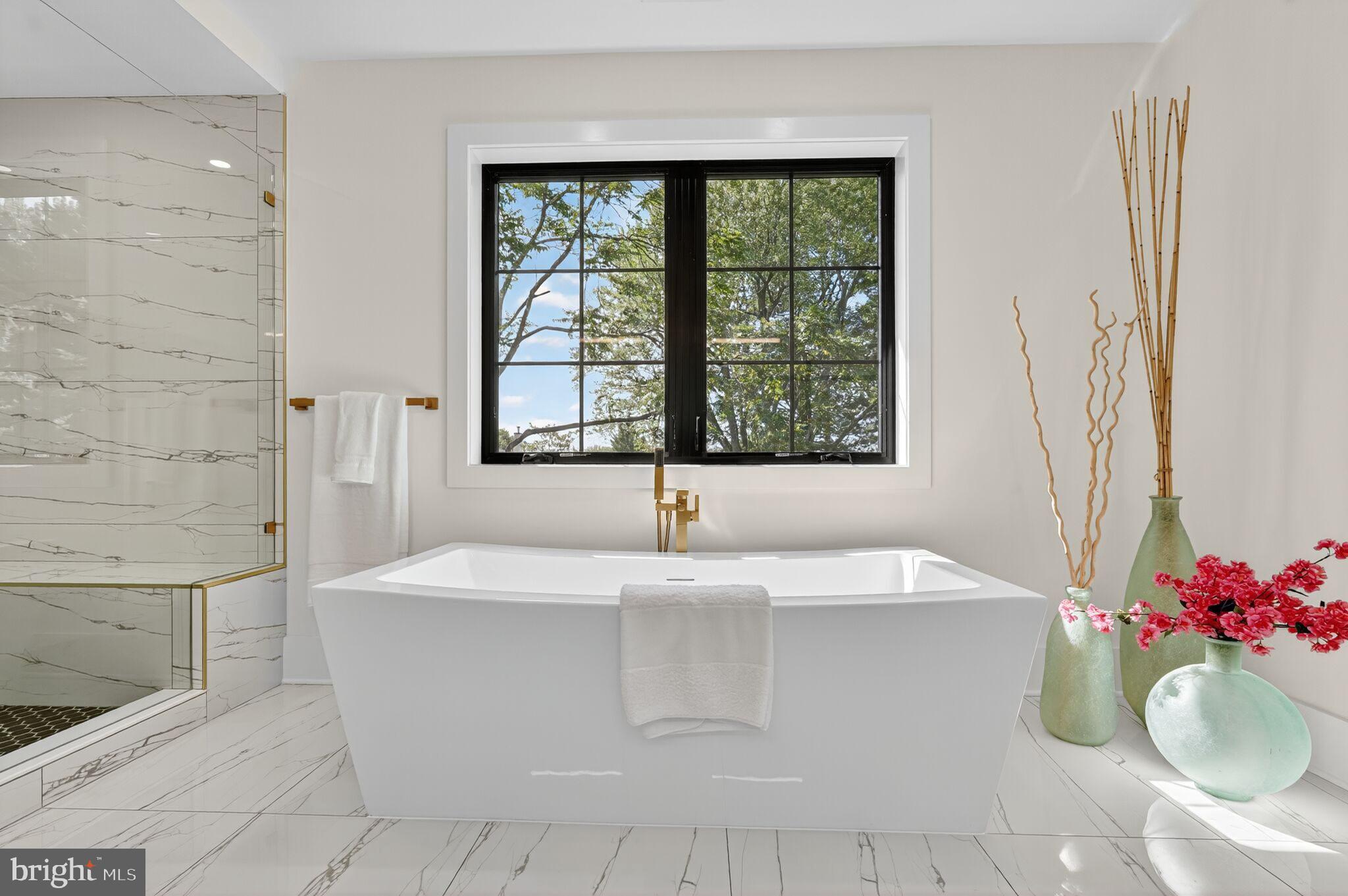 1730 Barbee Street McLean, VA 22101 - Photo 51 of 78 Large Walk-In Shower with Porcelain Tile