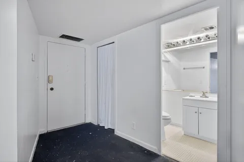 a view of room with closet area