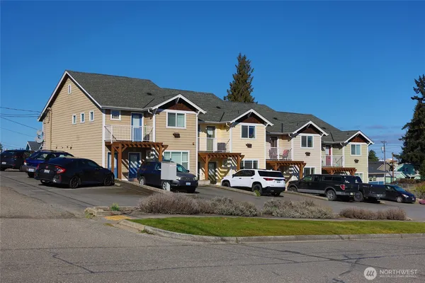 a car parked in front of a house