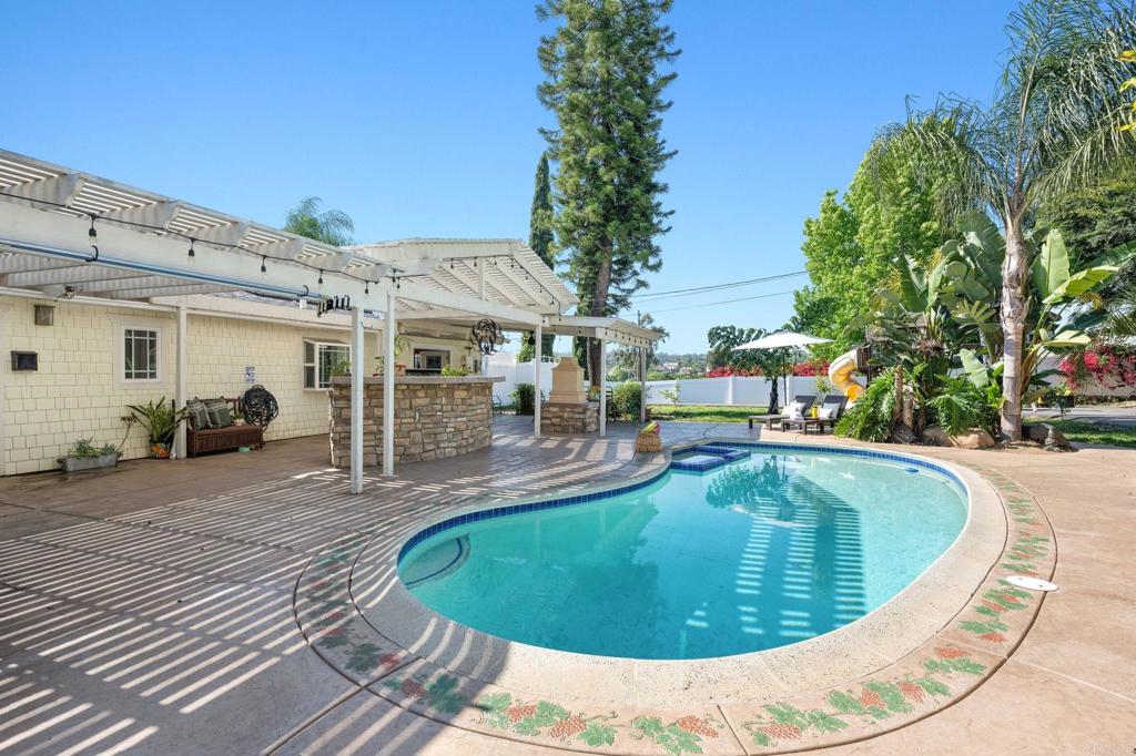 2042 Pheasant Run Road Fallbrook, CA 92028 - Photo 43 of 75 a view of a swimming pool with an outdoor seating