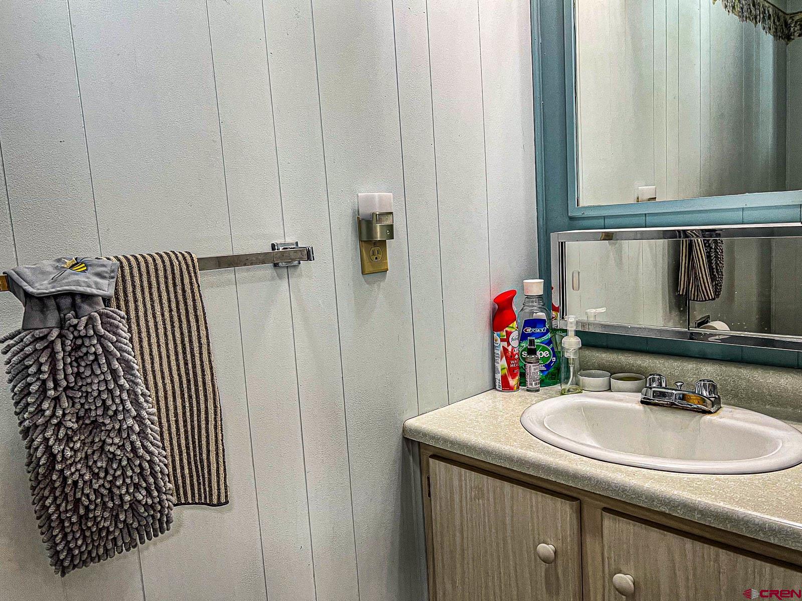 18236 Kiser Creek Road Cedaredge, CO 81413 - Photo 11 of 35 a bathroom with a sink and a mirror