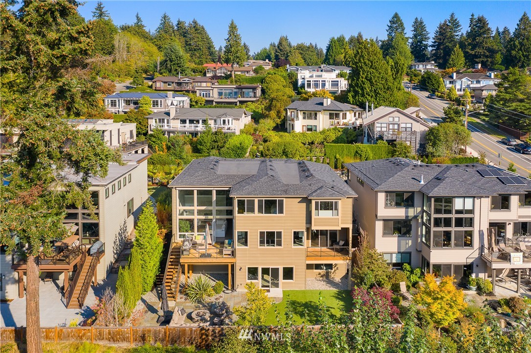 10406 Northeast 52nd Street Kirkland, WA 98033 - Photo 32 of 36 a aerial view of a house with a garden and plants
