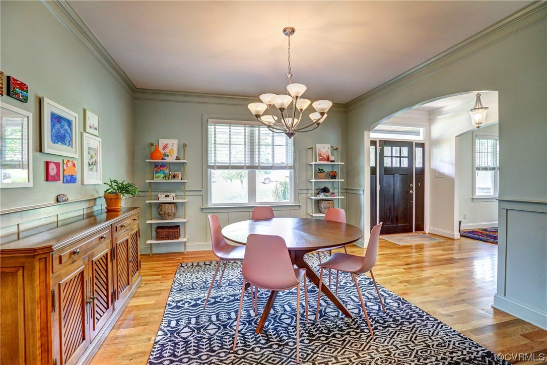 2007 Colwyn Bay Drive Midlothian, VA 23112 - Photo 13 of 49 a dining room with furniture a chandelier and wooden floor
