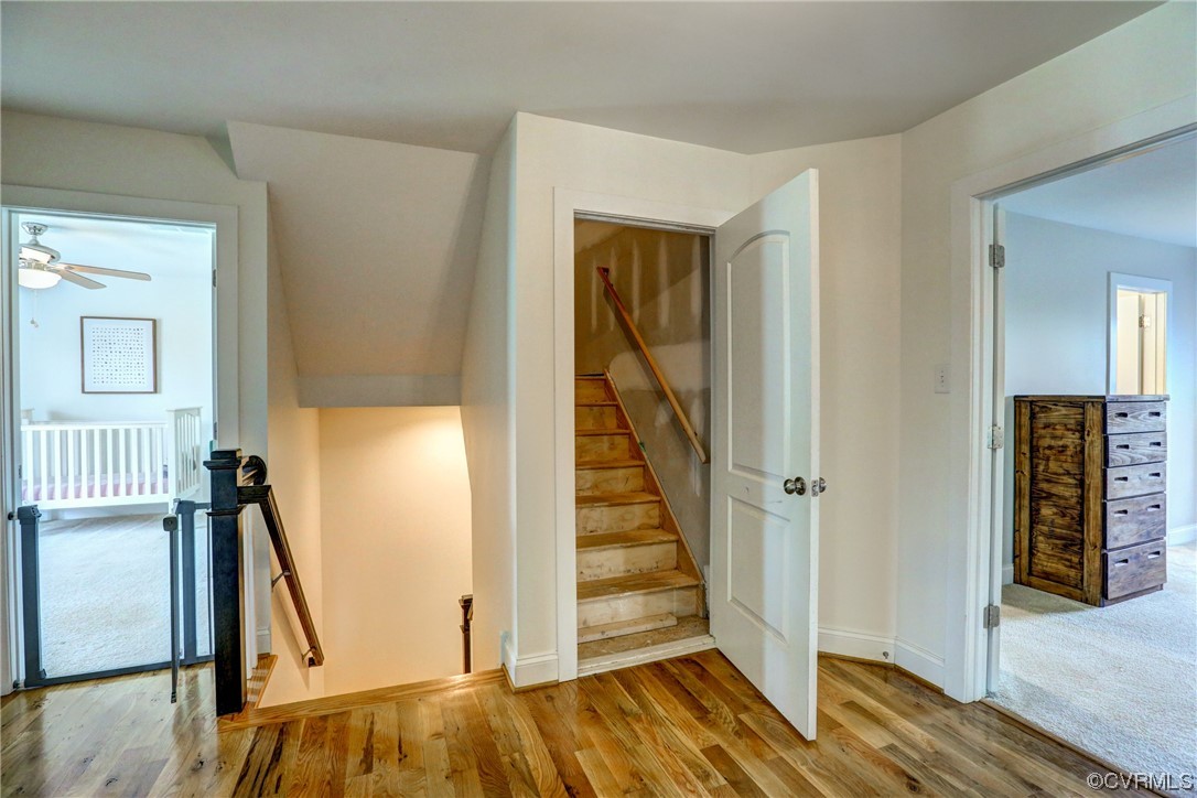 2007 Colwyn Bay Drive Midlothian, VA 23112 - Photo 40 of 49 a view of a hallway with wooden floor and staircase