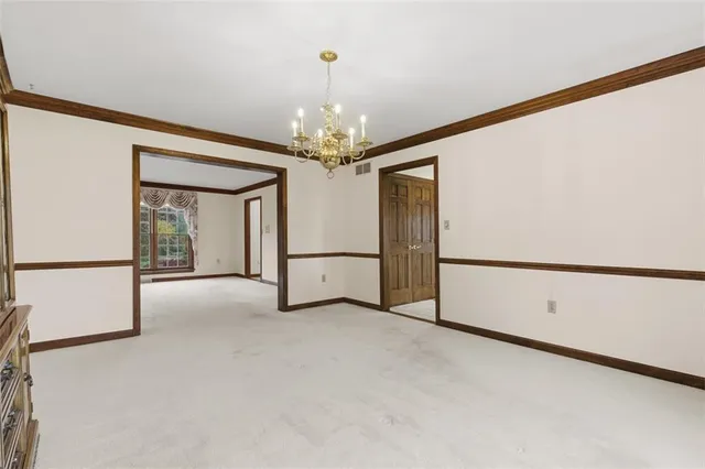 a view of a livingroom with an empty space