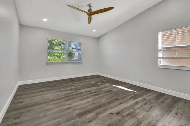 a view of a room with empty racks