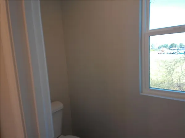 a bathroom with a window