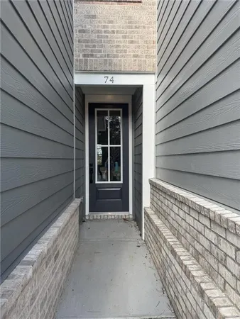 a view of front door of house