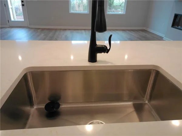 a close view of sink