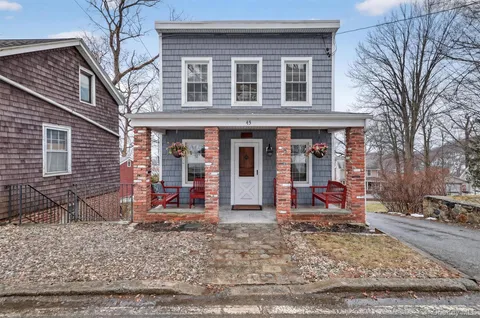 a view of a house with a patio