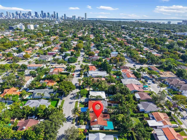 an aerial view of a city