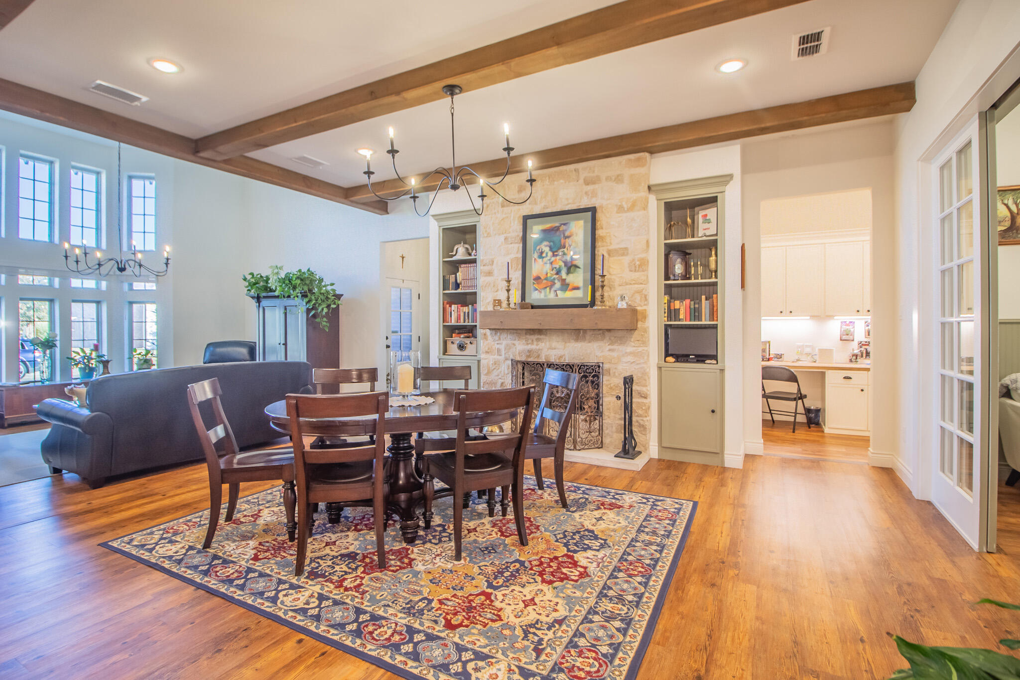 4019 137th Street Lubbock, TX 79423 - Photo 11 of 46 a view of a dining room with furniture window and wooden floor