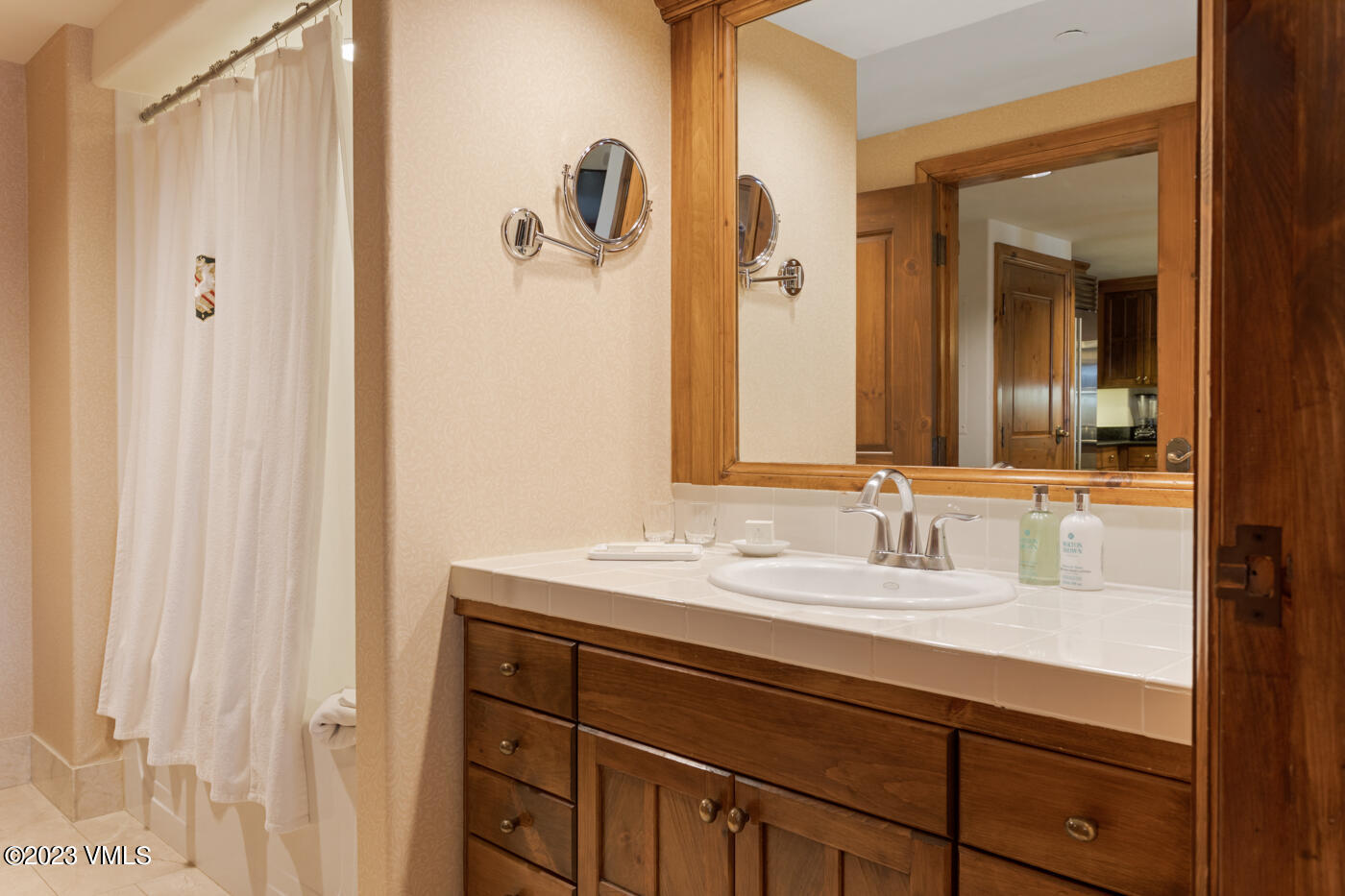 242 East Meadow Drive, Unit 1041 Vail, CO 81657 - Photo 36 of 46 a bathroom with a sink and a mirror