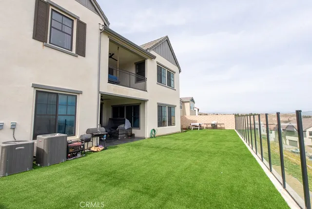 an aerial view of a house having outdoor space
