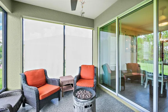 a view of a big yard with a tree