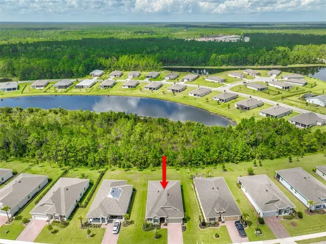 a view of a garden with a yard