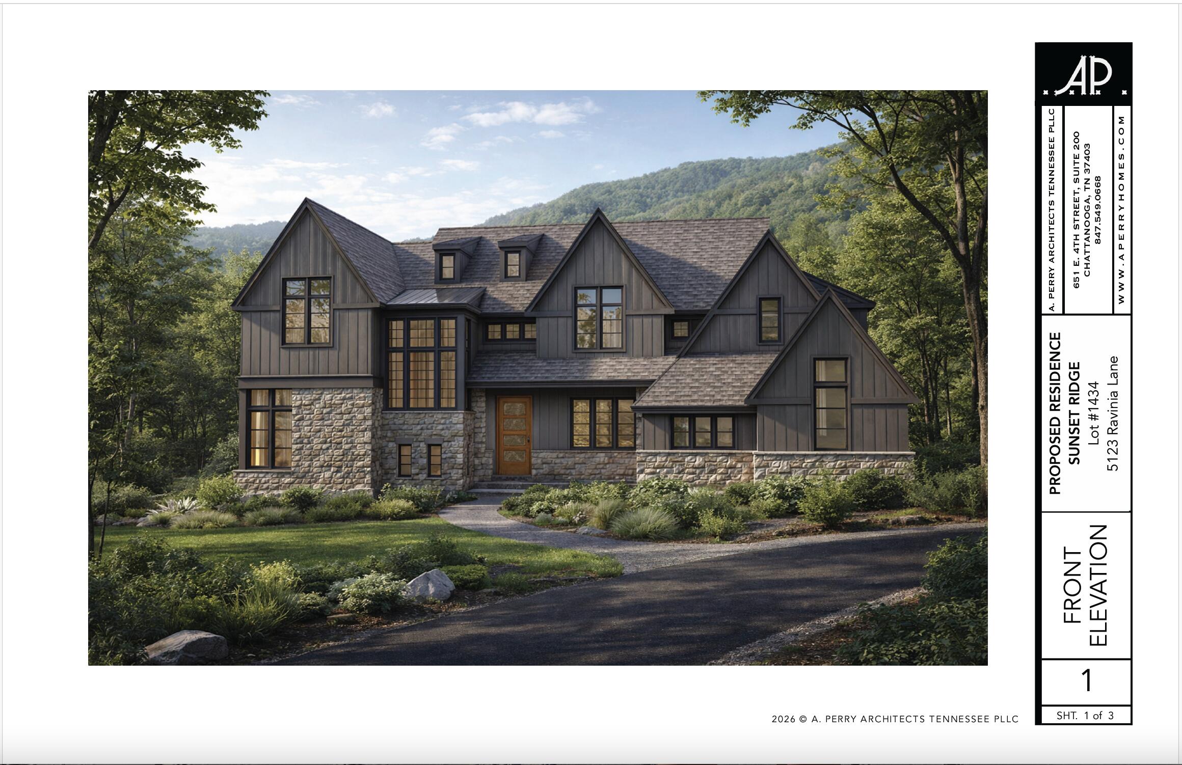 5123 Ravinia Lane, Unit LOT 1434 Chattanooga, TN 37419 - Photo 3 of 8 Proposed Listing - The Sycamore_Elevatio