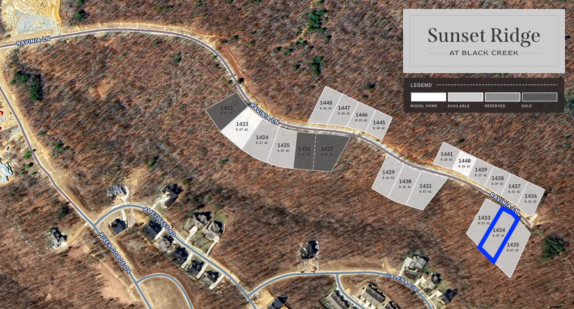 5123 Ravinia Lane, Unit LOT 1434 Chattanooga, TN 37419 - Photo 4 of 8 APerry_SunsetRidge_Lot 1434_Map_1025