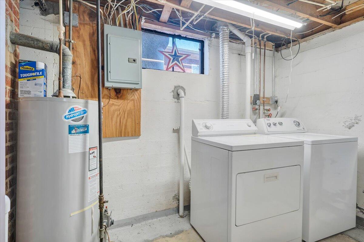 2346 Berkley Avenue Southwest Roanoke, VA 24015 - Photo 32 of 50 a utility room with a sink dryer and washer