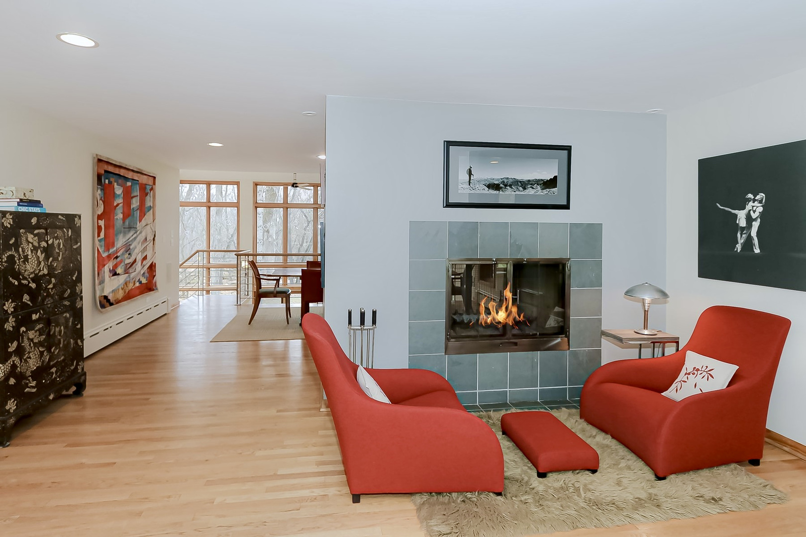 363 Bateman Road Barrington Hills, IL 60010 - Photo 12 of 40 a living room with furniture and a fireplace
