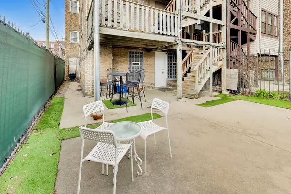 a view of outdoor space yard deck patio and fire pit