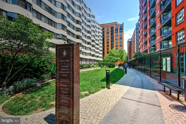 a view of pathway with building exterior