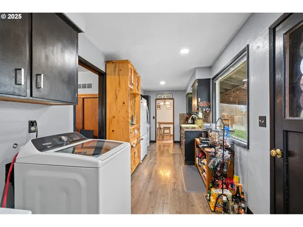 a kitchen view of counter top space