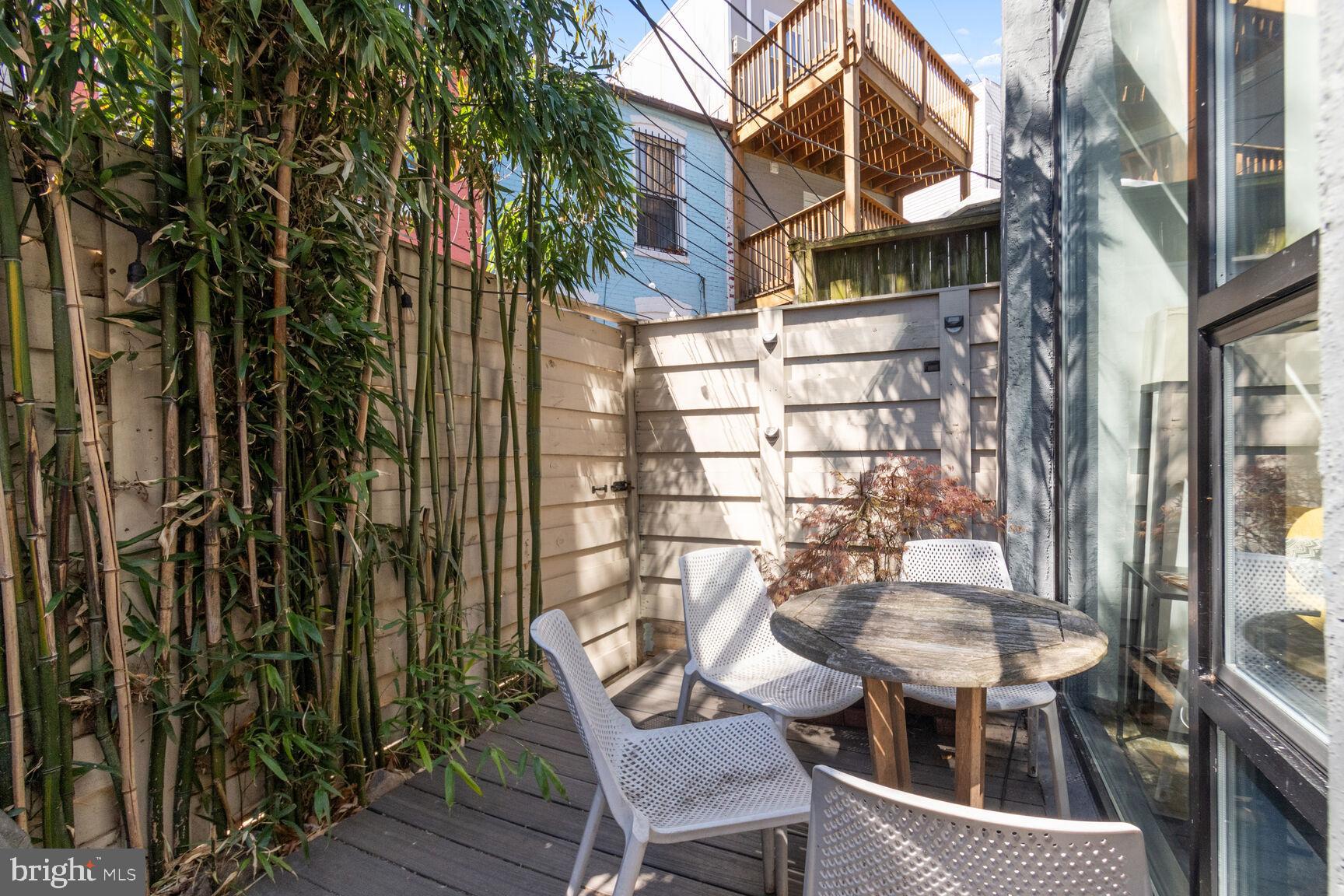978 Florida Avenue Northwest Washington, DC 20001 - Photo 28 of 39 a view of a patio with table and chairs and potted plants