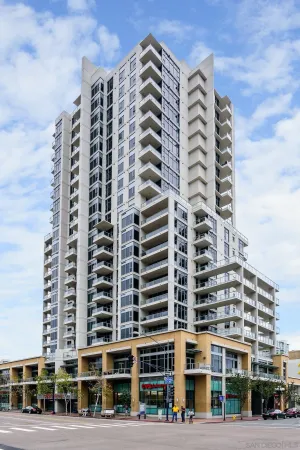 a front view of a building