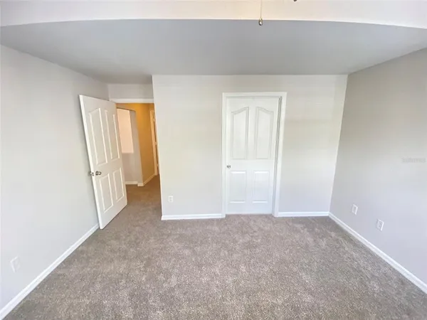 an empty room with a natural light