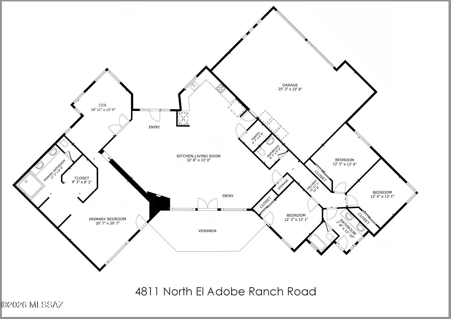 4811 North El Adobe Ranch Road Tucson, AZ 85745 - Photo 45 of 45 FLOORPLAN